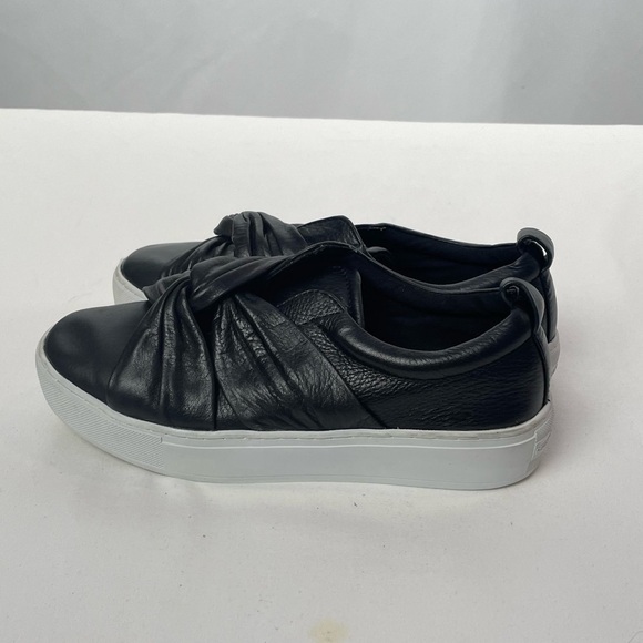 Rebecca Minkoff Nicole Leather Knotted Platform Sneaker in Black Size‎ 5.5 - Picture 4 of 8